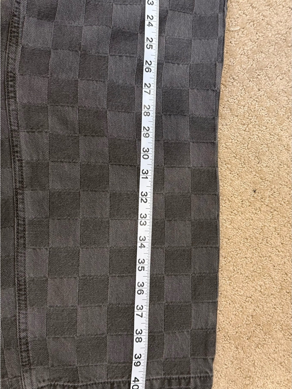 Vans sirelle baggy fit black & grey checkered jeans - Picture 10 of 12